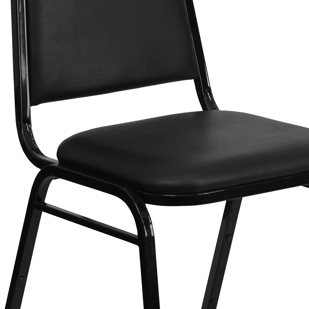 4 Pack Black Vinyl Stacking Banquet Chair T6729