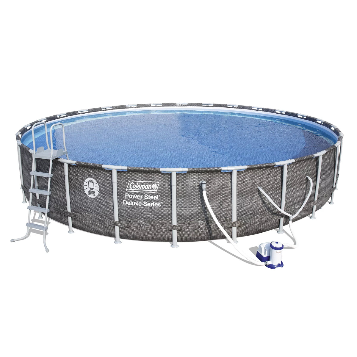 Power Steel Pool Set with Pump, Ladder and Cover Y837463