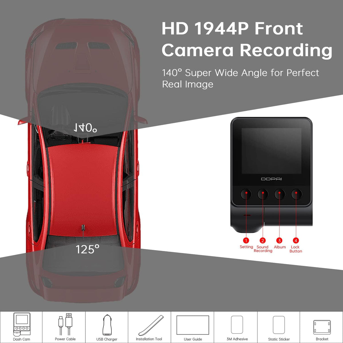 Car Dash Cam with Rear Cam B35164