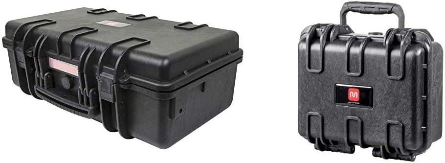 Black Weatherproof Shockproof Hard Case with Wheels R924771
