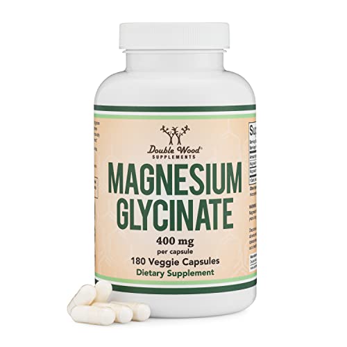Magnesium Glycinate 400mg 180 Capsules Vegan Gluten Free Non-GMO D28645