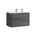 36 in. Wall Mount Ocean Gray Bathroom Vanity I95150