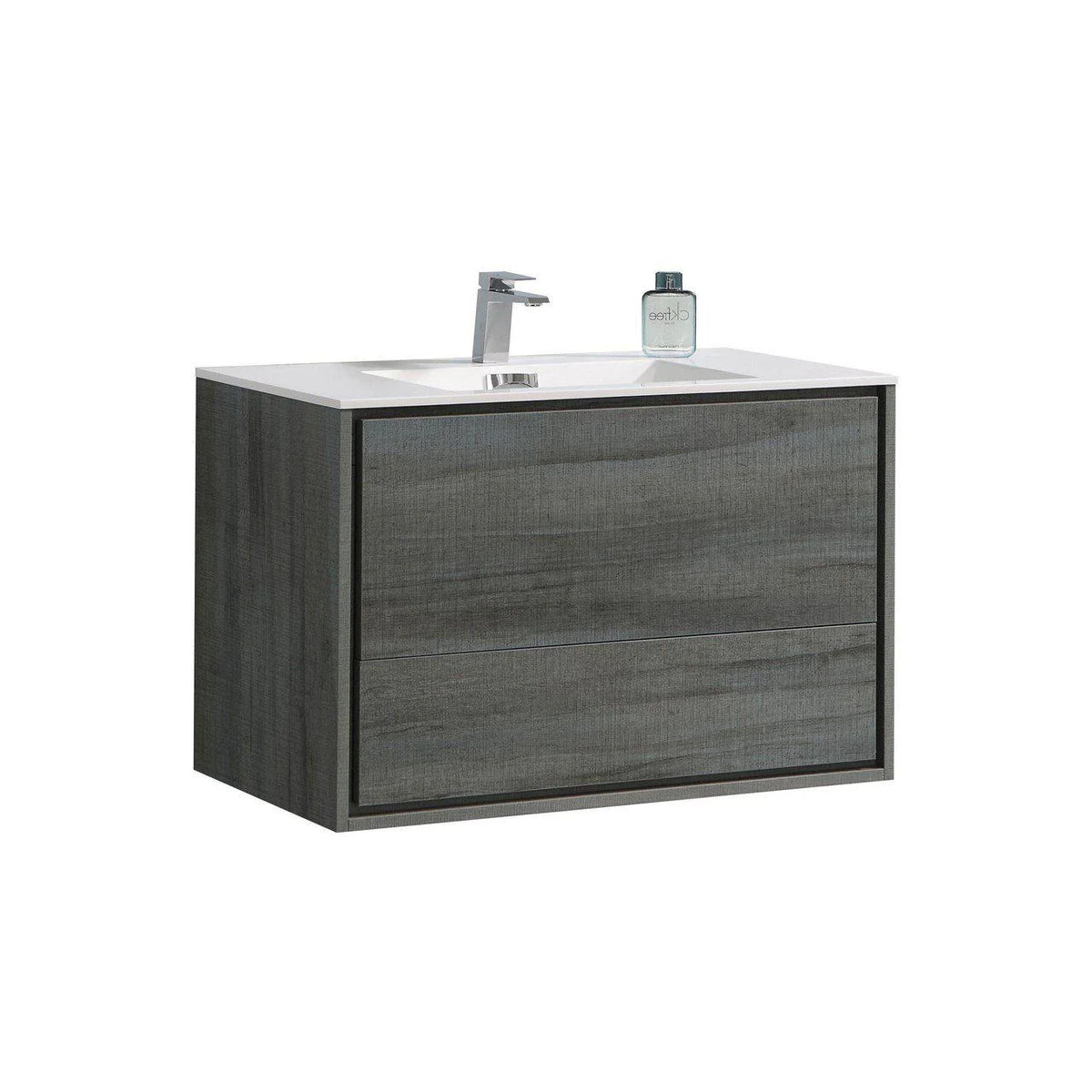 36 in. Wall Mount Ocean Gray Bathroom Vanity I95150