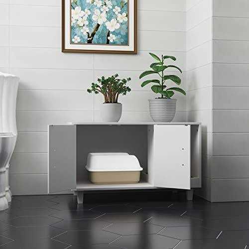 Cat Litter Box Enclosure with Scratch Pad Q1999