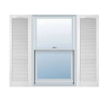 Vinyl Cathedral Top Open Louver Shutters Q868289