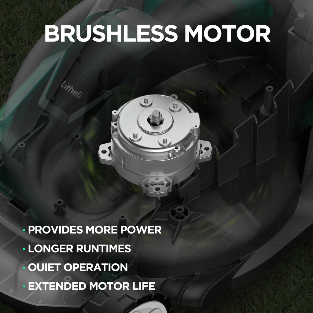 20V 13 Cordless Lawn Mower 16.34 in Brushless Motor 4.0Ah Battery & Charger J60173
