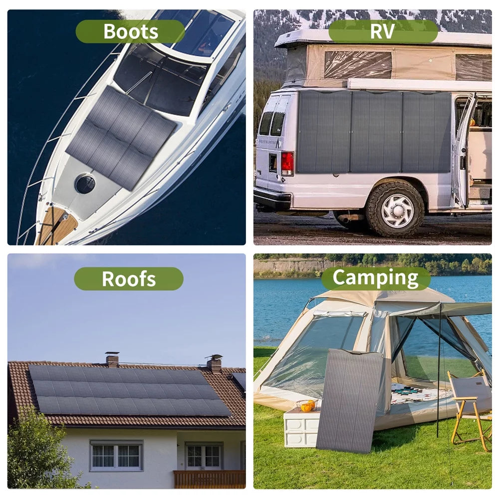 700W 606Wh Portable Power Station with 100W Flexible Solar Panel J2284