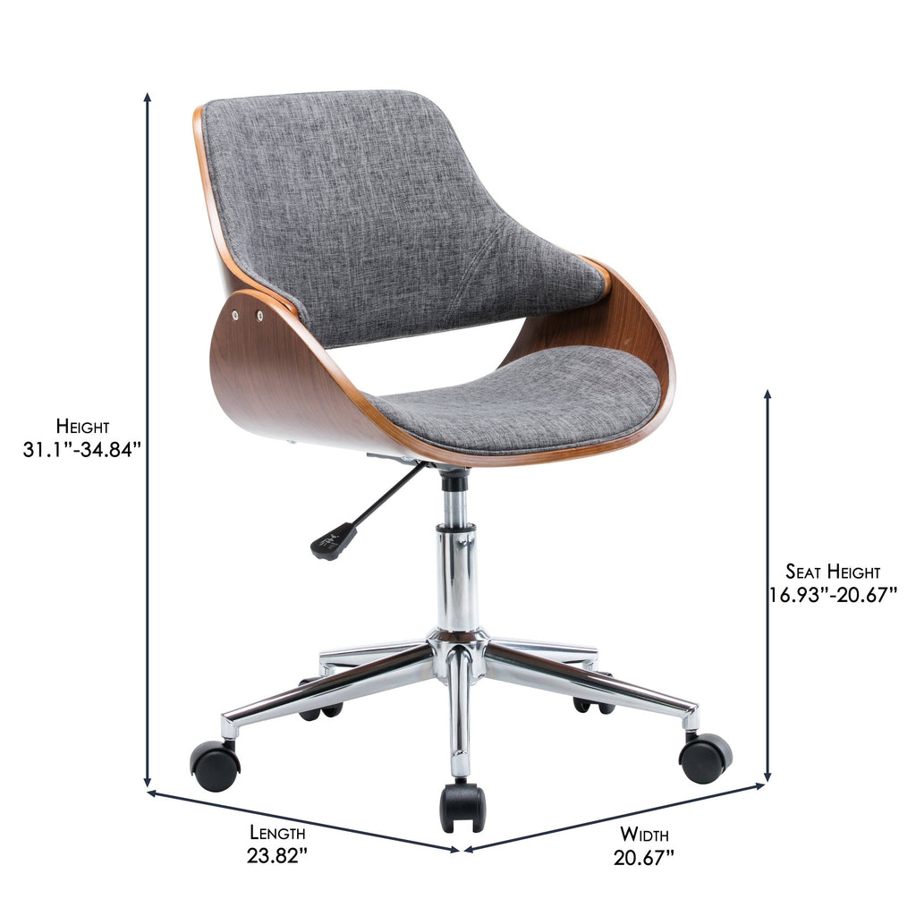 Adjustable Height Modern Office Desk Chair with Caster Wheels W7120