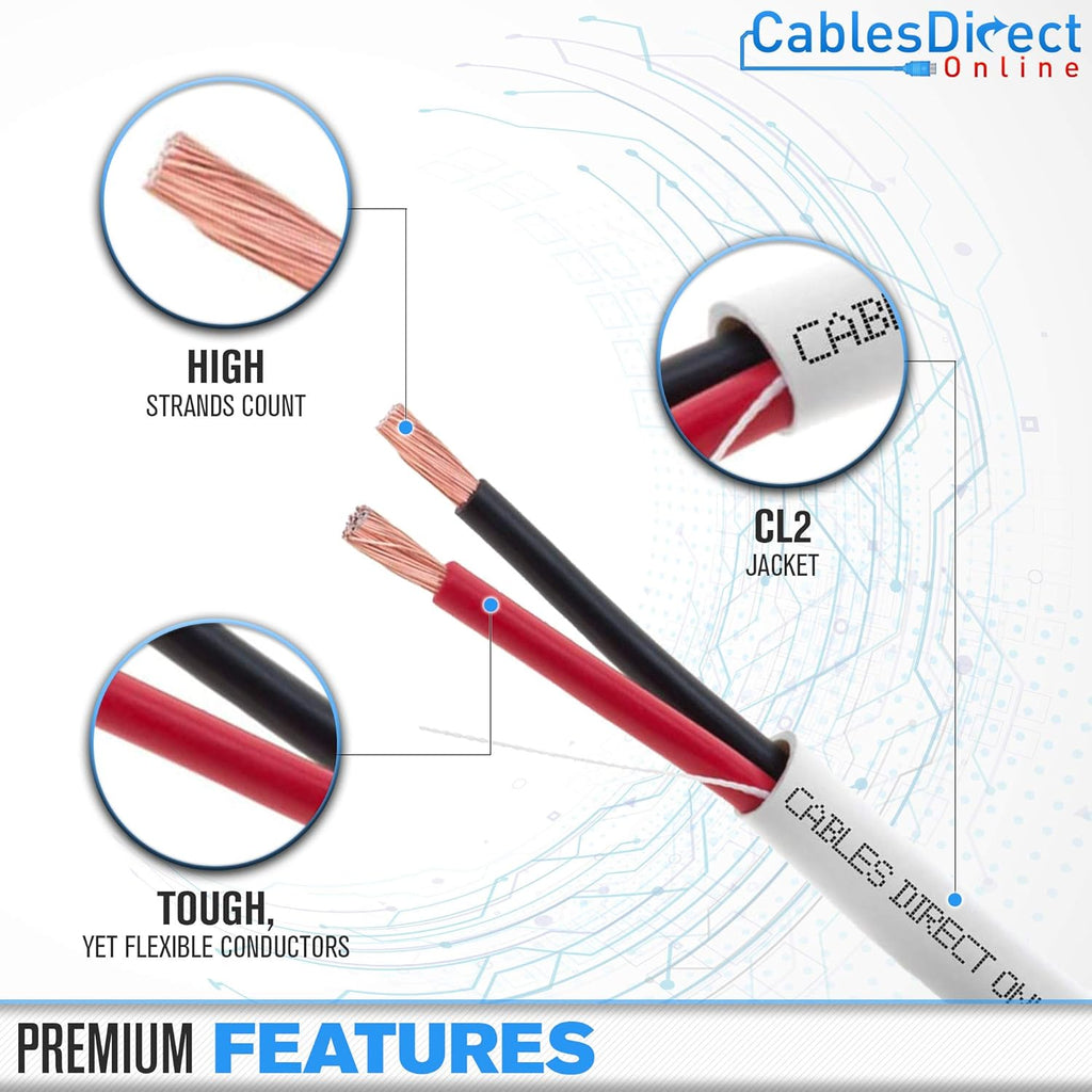 250ft 18AWG 4 Conductors CL2 Speaker Cable Wire Q1135