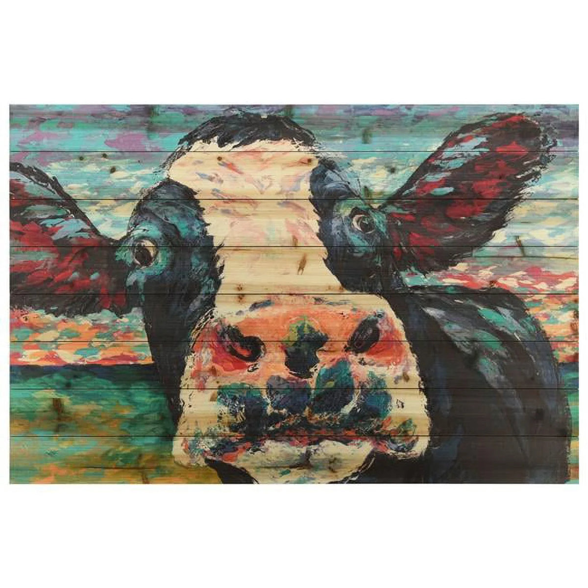 Curious Cow 2 Digital Print on Solid Wood Animal Wall Art R572767