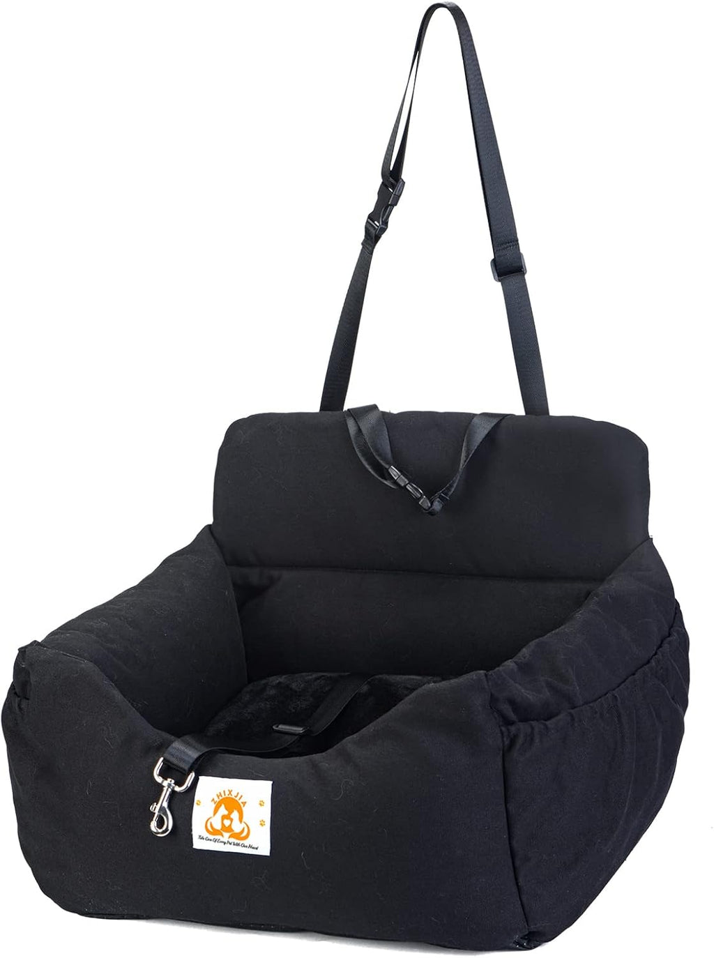 Dog Car Seat with Storage Pocket and Safety Leash E4701