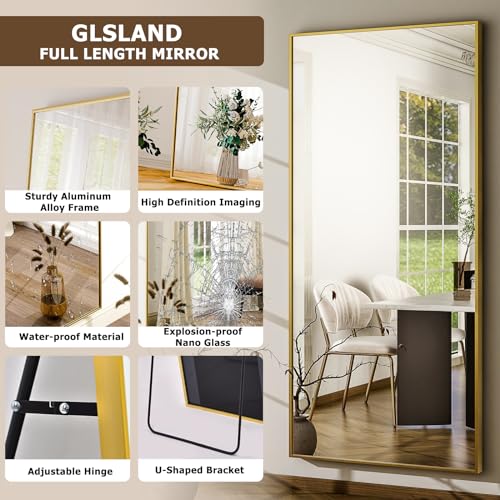 76"x34" Full Length Rectangle Mirror Black N630593