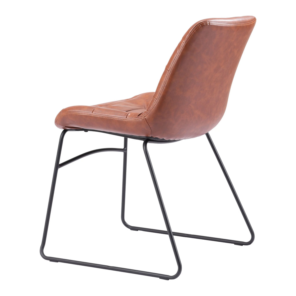 Dining Chair Set of 2 Vintage Brown K13165