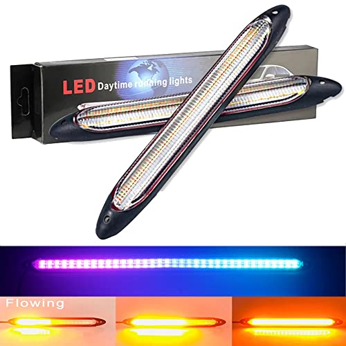 12V Waterproof LED Daytime Running Lights Strip 2Pcs X5532