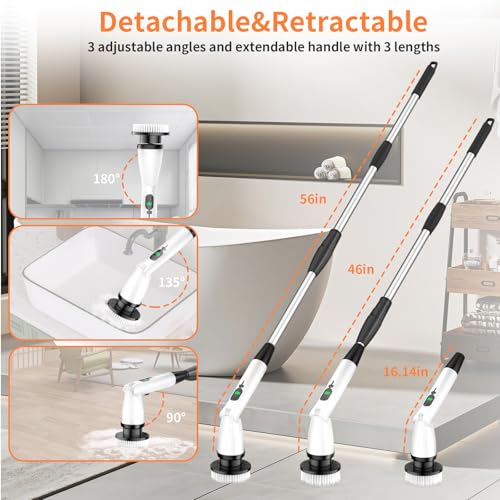 Cordless Electric Spin Scrubber with Long Handle P15405