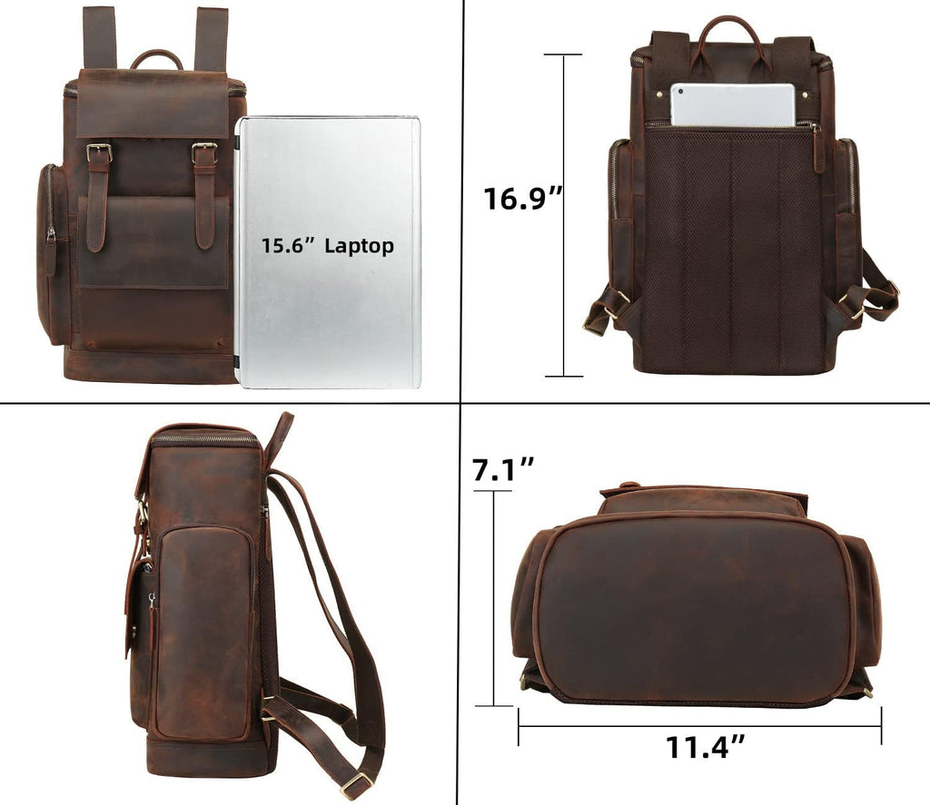 Leather 15.6 inch Laptop Backpack Z373747