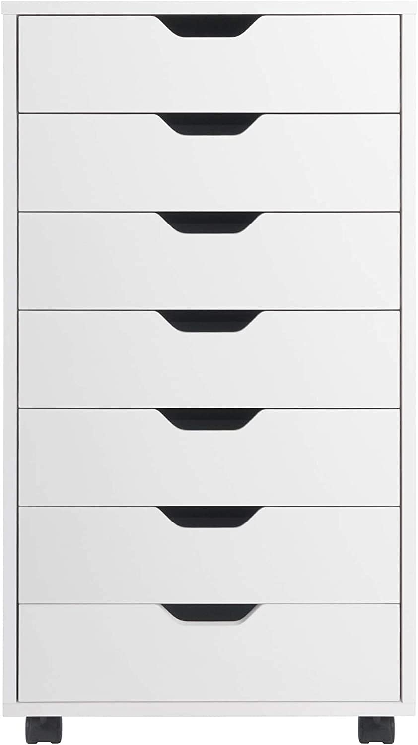 White 7-Drawer Wood Filing Cabinet C519