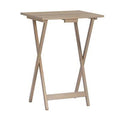 5 Piece Acacia Tray Table Set Q646