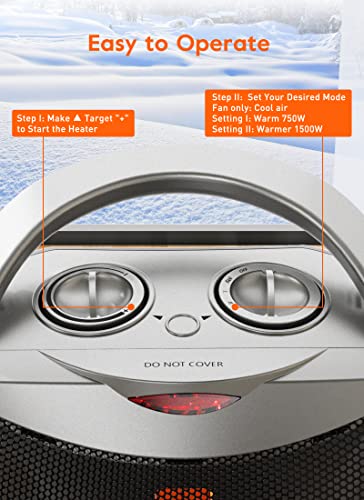 Portable Electric Ceramic Space Heater with Thermostat Y323