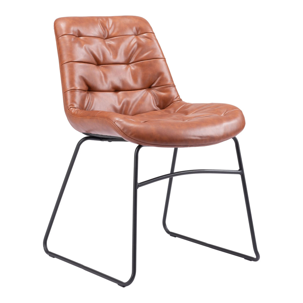 Dining Chair Set of 2 Vintage Brown K13165
