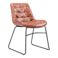 Dining Chair Set of 2 Vintage Brown K13165