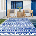 5'x8' Waterproof Outdoor Rugs Black & White E369