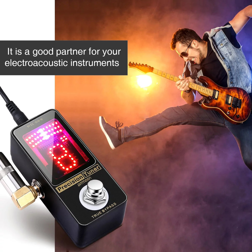 Metal Shell Tuner Pedal Led Display Precision Bypass Bass Tuner P33515