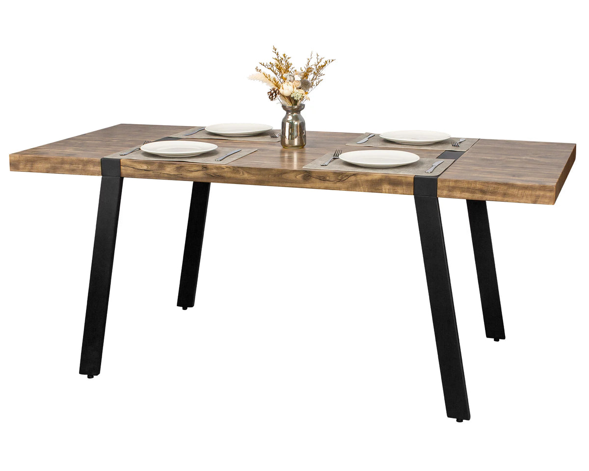 71"W x 32"D Rectangle Dining Kitchen Table, 6 Persons, Light Walnut H85515