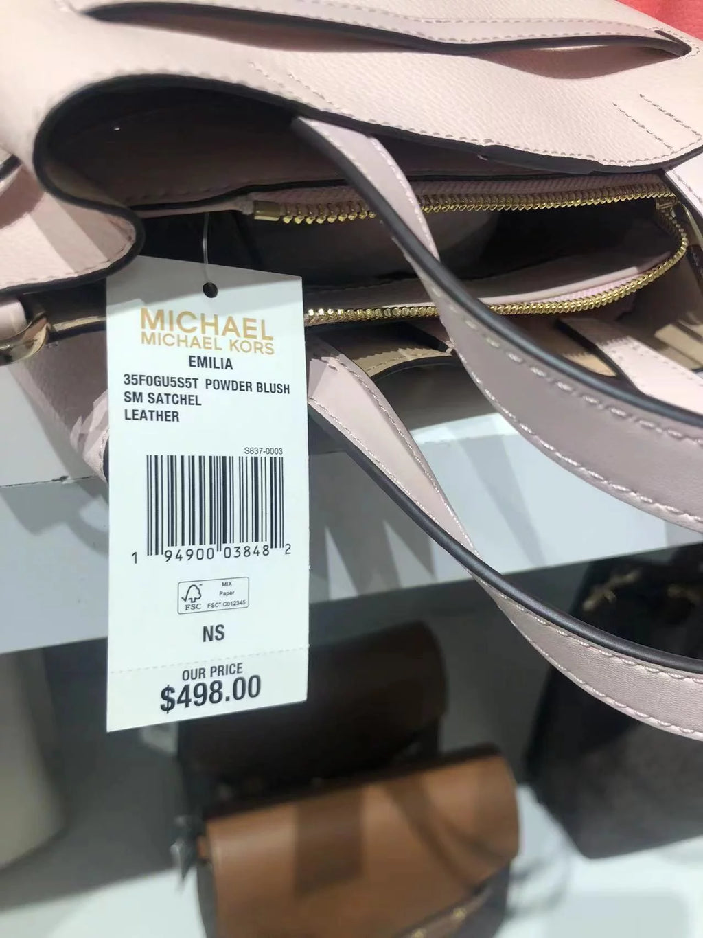 Small Pebbled Leather Satchel Q5294