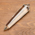 Clear Crystal Quartz 12 & 24 Sided Facet Double Termination Wand Point D418734