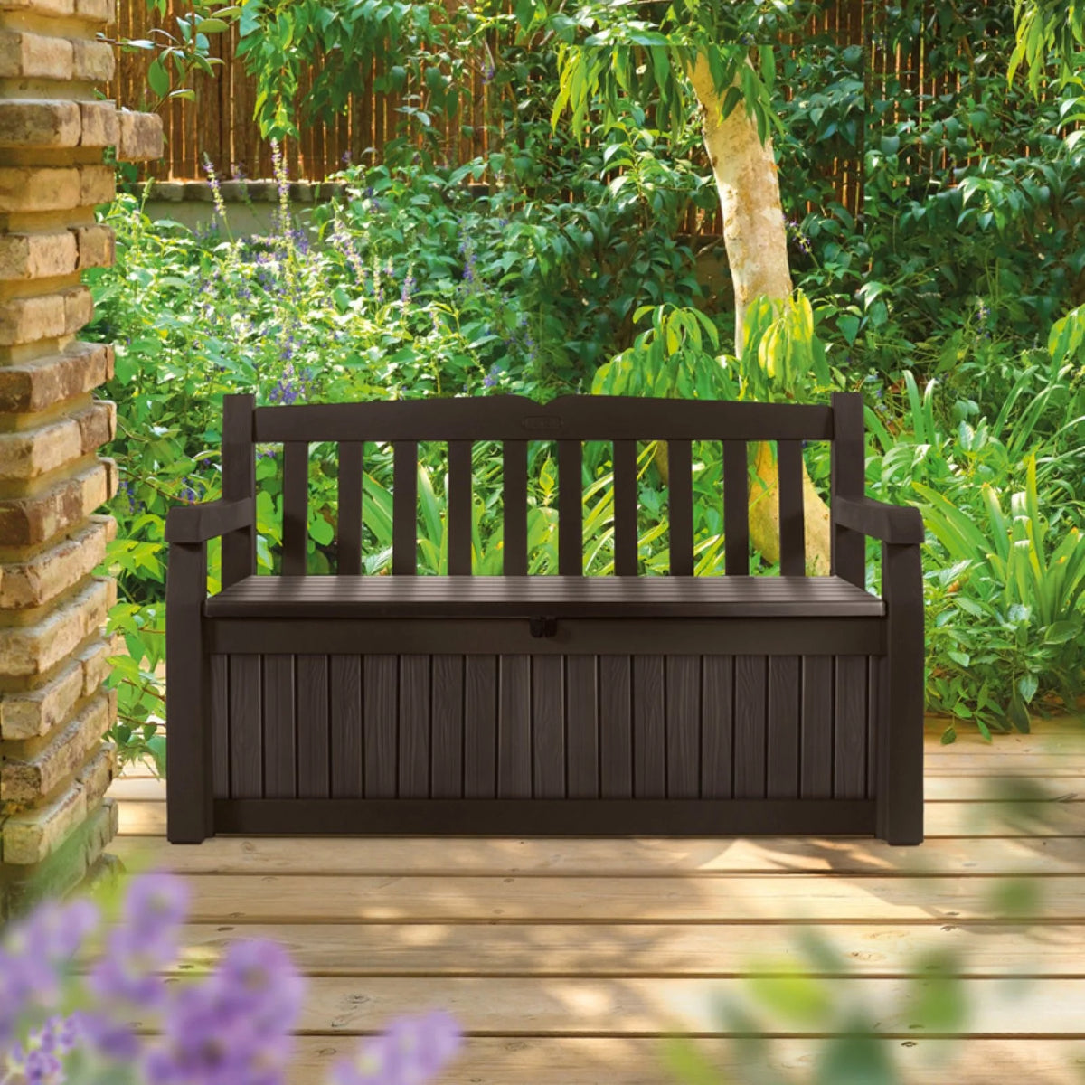 Outdoor Storage Resin Bench S6030