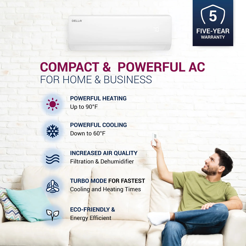 22000 BTU Mini Split Air Conditioner and Heater with Heat Pump W6762