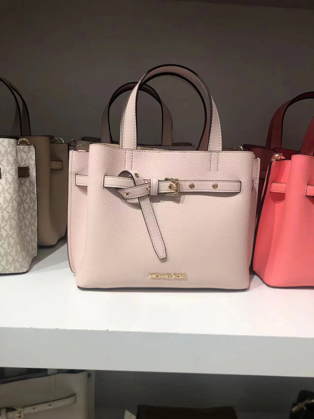 Small Pebbled Leather Satchel Q5294