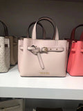 Small Pebbled Leather Satchel Q5294