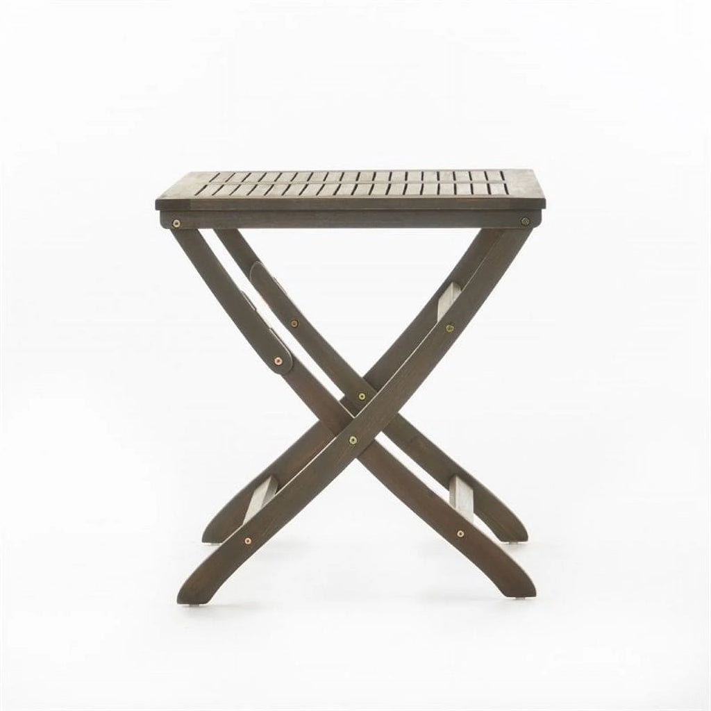 Gray Wooden Foldable Patio Dining Table C60788