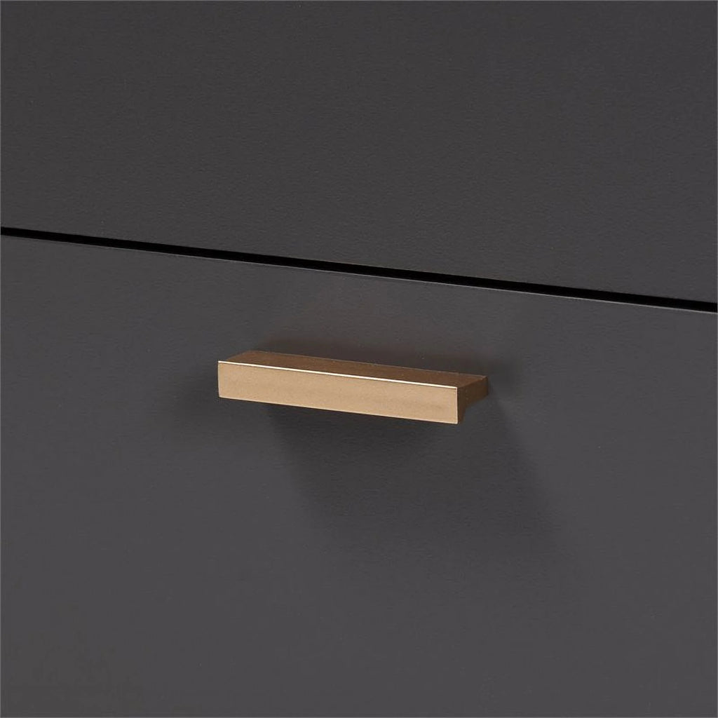 Dark Grey Gold Wood 6-Drawer Dresser E10716