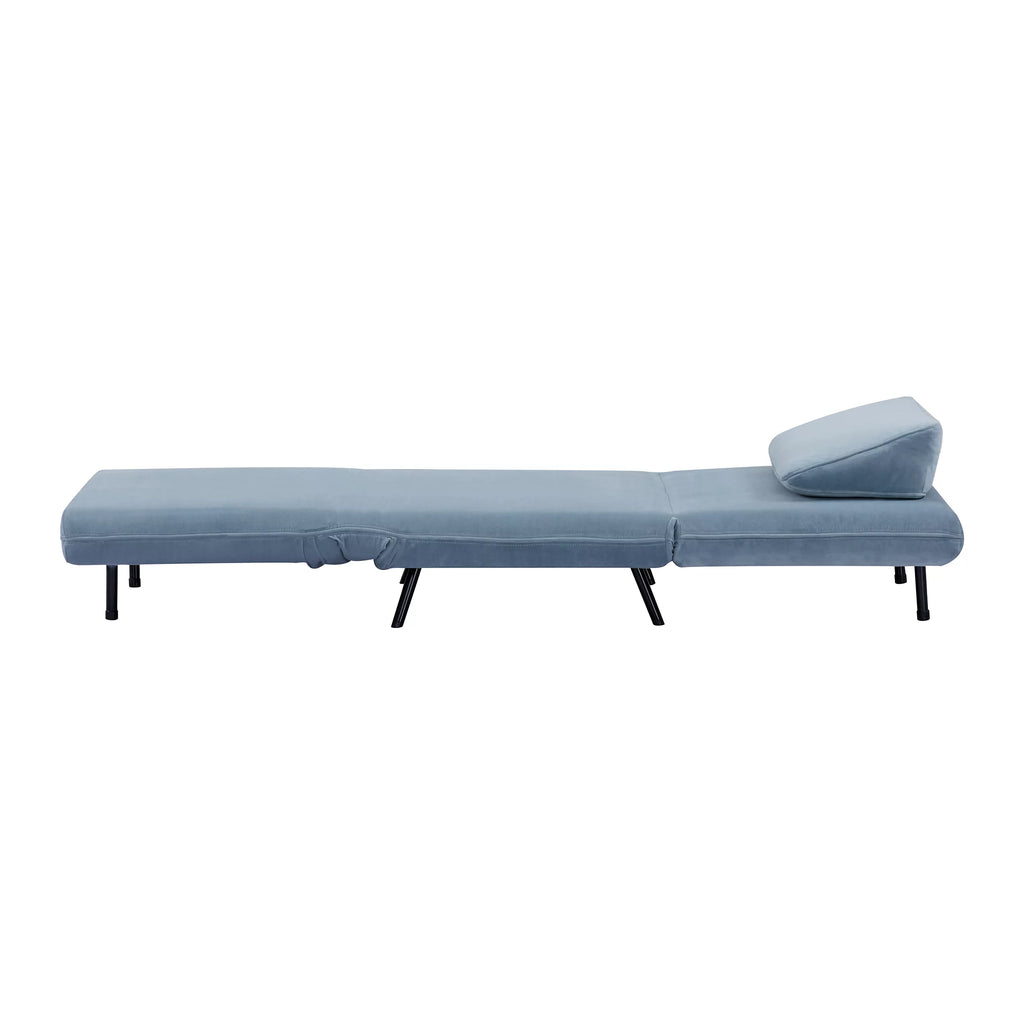Velvet Blue Convertible Futon Chair Q98795