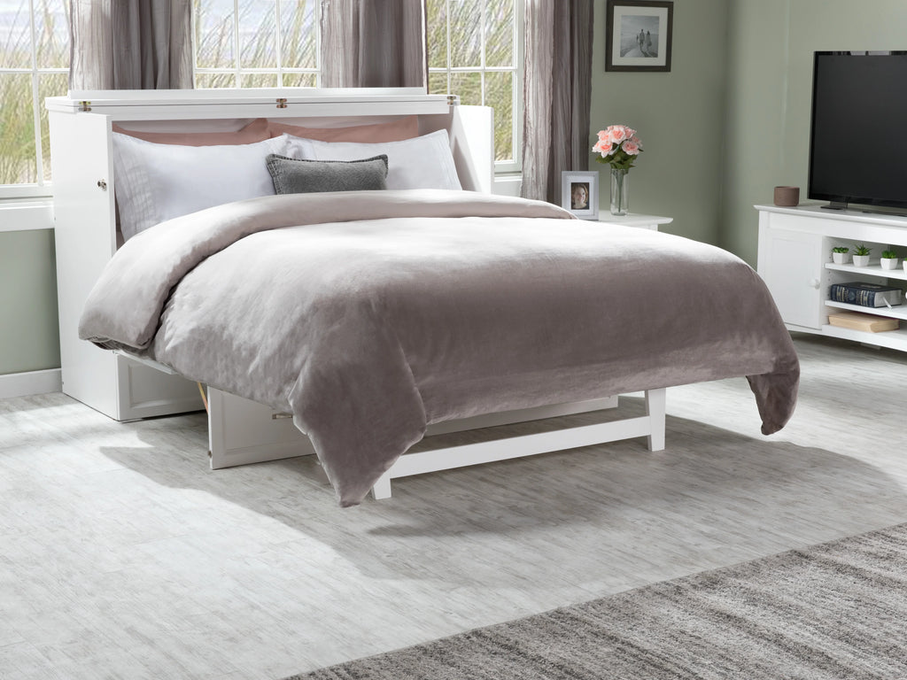 Queen Solid Wood Murphy Bed Chest with Mattress U586848