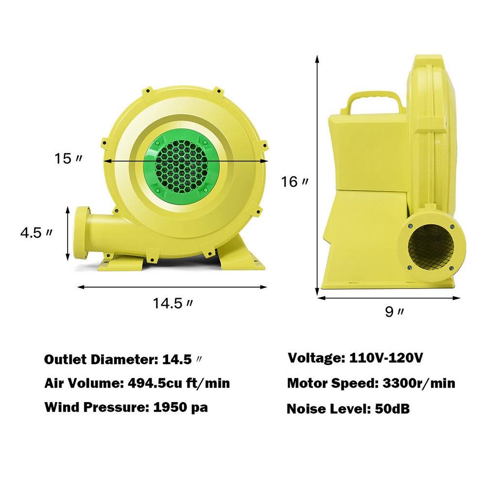 735 Watt 1.0HP Air Blower Pump Fan Z287