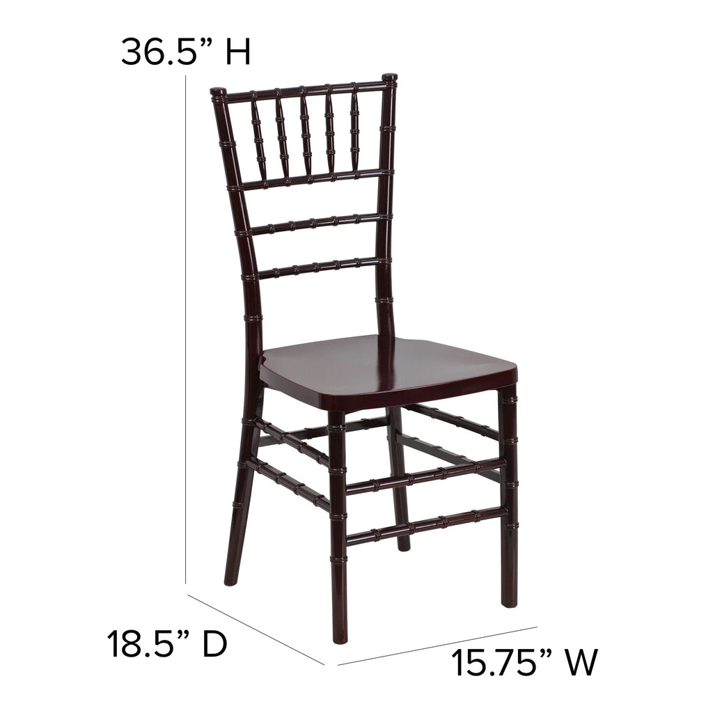 Mahogany Resin Stacking Chiavari Chair B68377