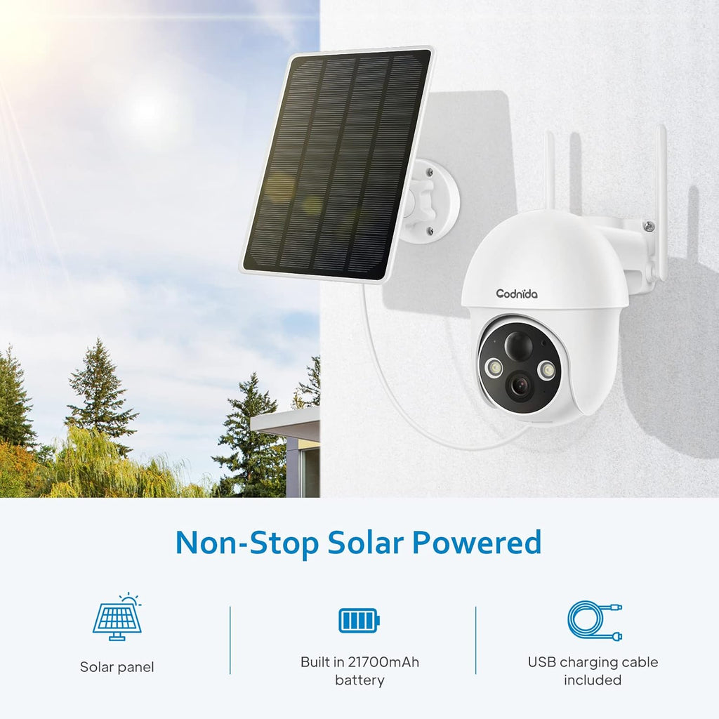 Wireless Outdoor Solar Security Camera with Night Vision I8076