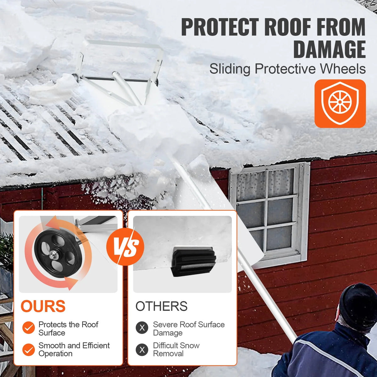 30ft Reach Aluminium Snow Roof Rake A202