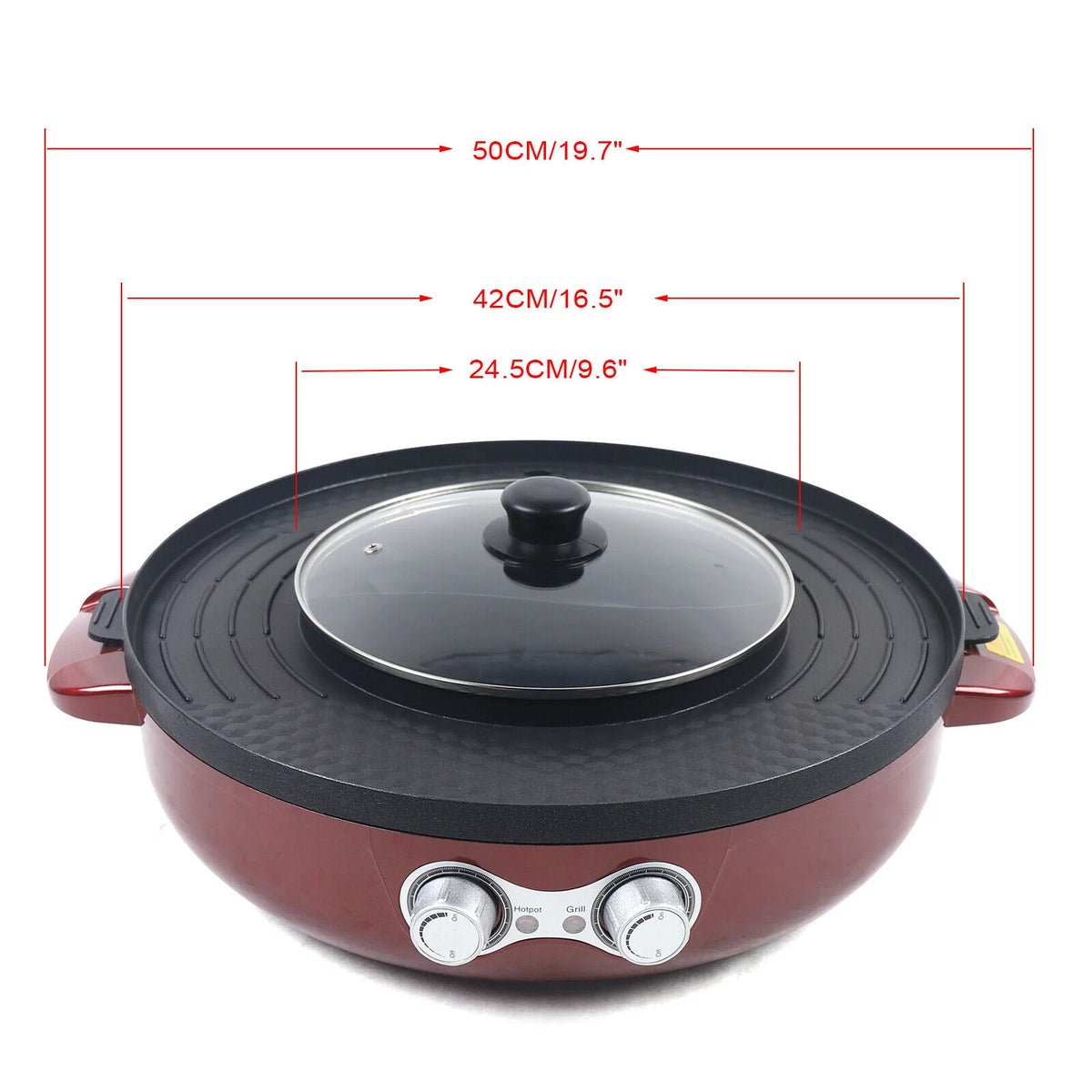 2 In 1 Electric Grill & Hot Pot 2200W O49911