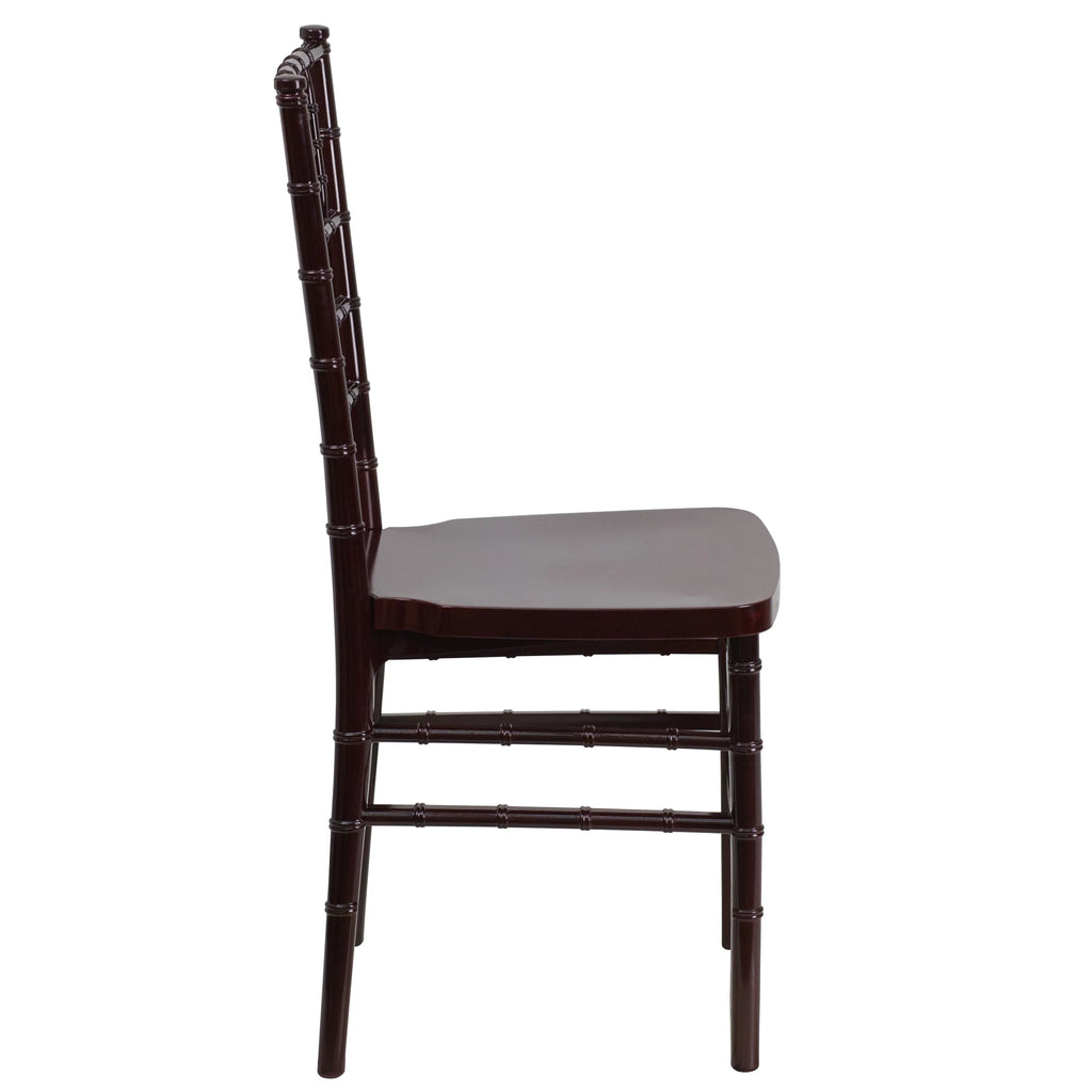 Mahogany Resin Stacking Chiavari Chair B68377