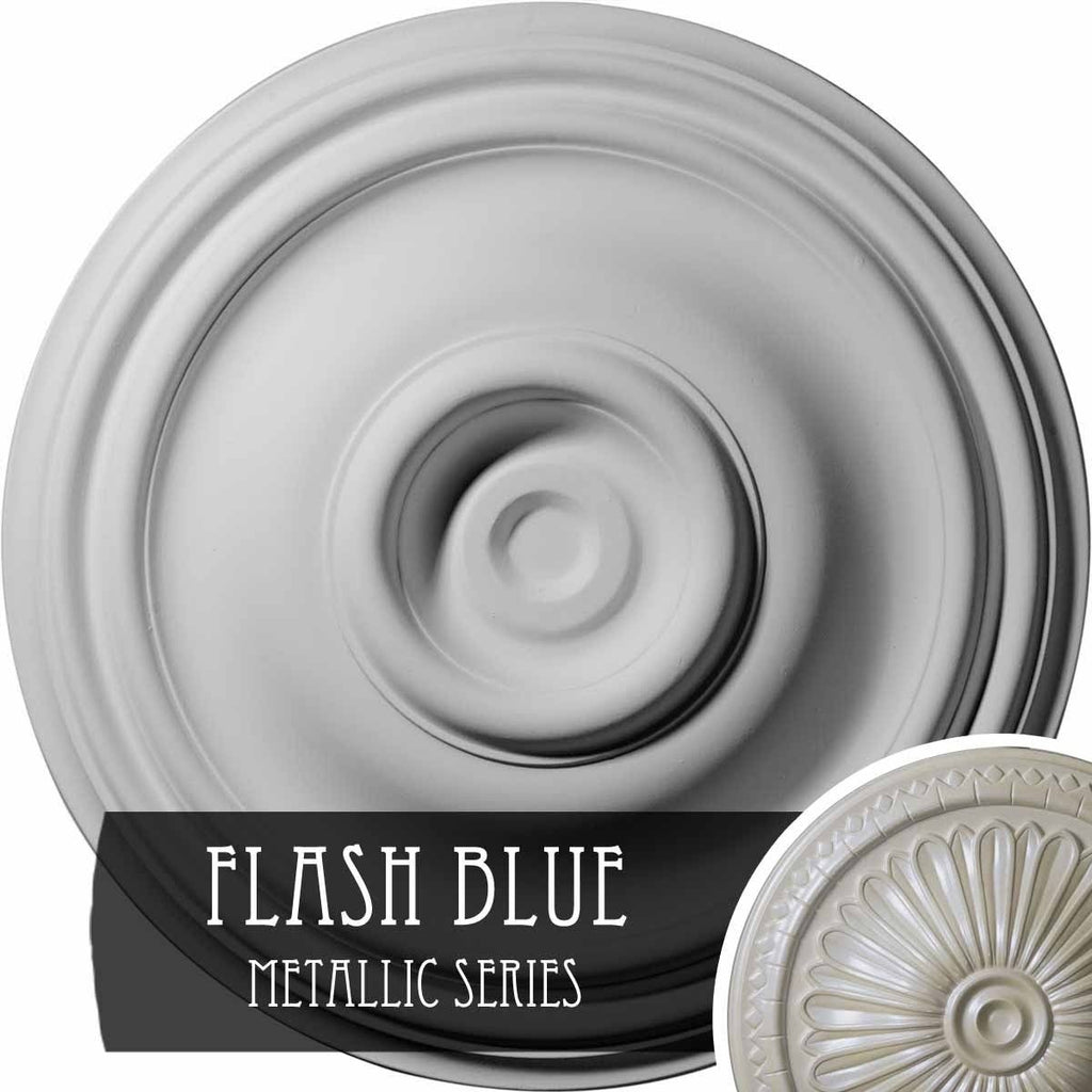Hand-Painted Flash Blue Ceiling Medallion G6913