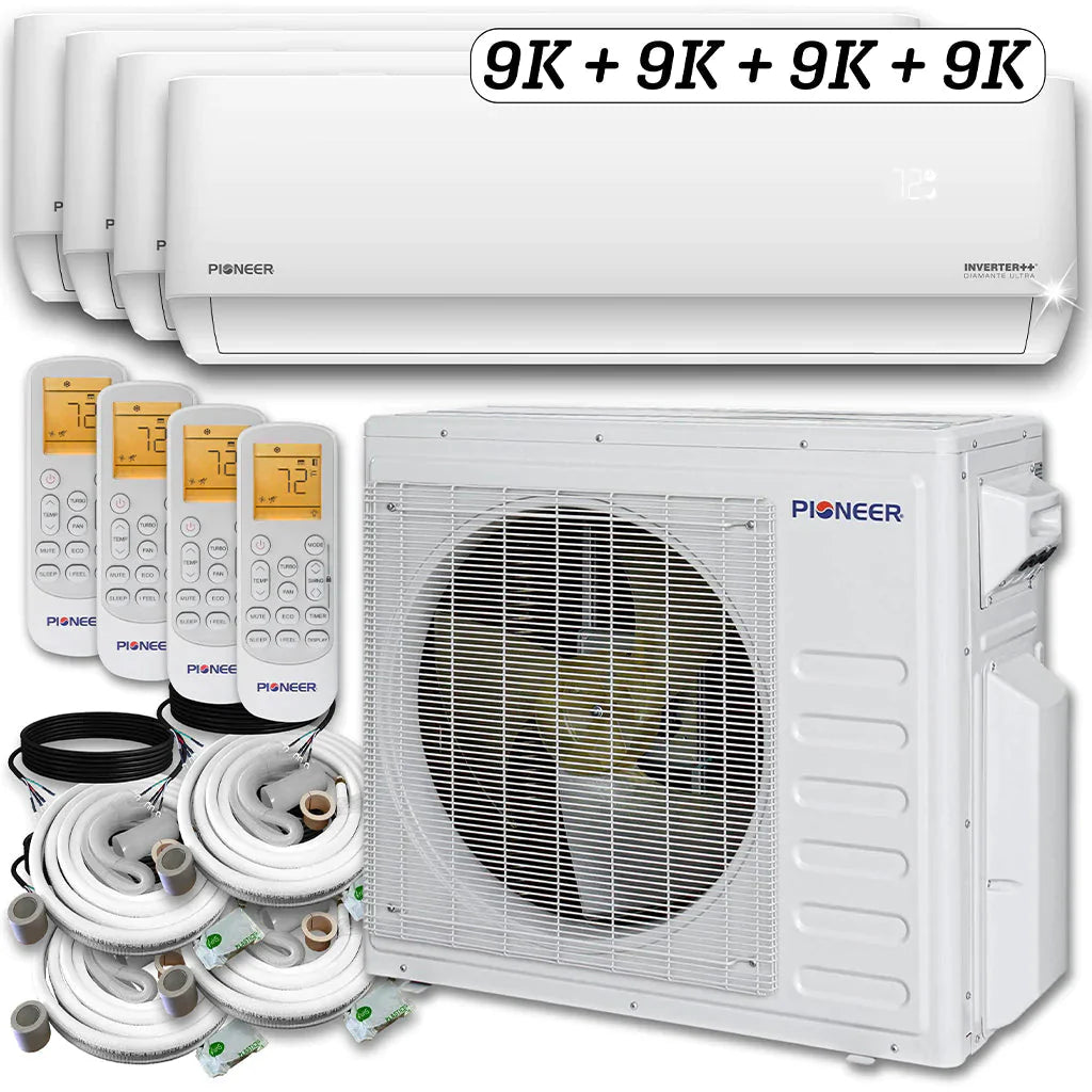 36,000 BTU 4 Zone Ductless Air Conditioner and Heat Pump O943290
