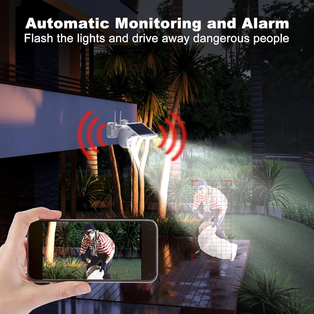 Solar Powered Wireless Security Camera with 8W Panel K939205