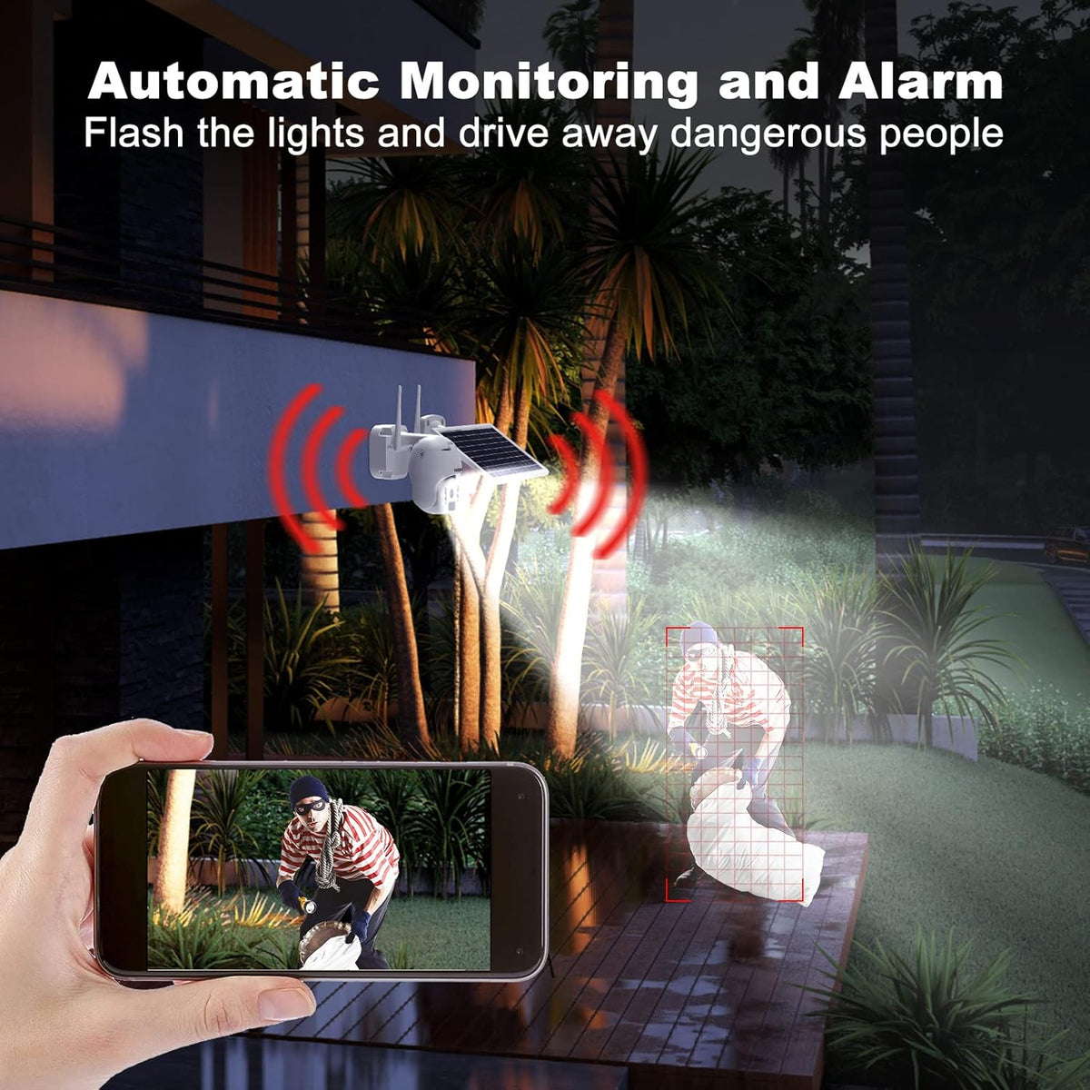 Solar Powered Wireless Security Camera with 8W Panel K939205