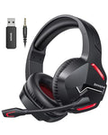 Wireless Gaming Headset with Noise Canceling Mic, 50MM, Red P79514