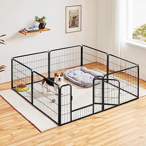 24-Inch 6 Panel Black Pet Playpen O154